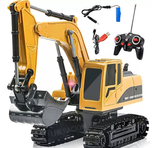 Excavadora Control Remoto 1:24 Rc Coches Juguete Niños