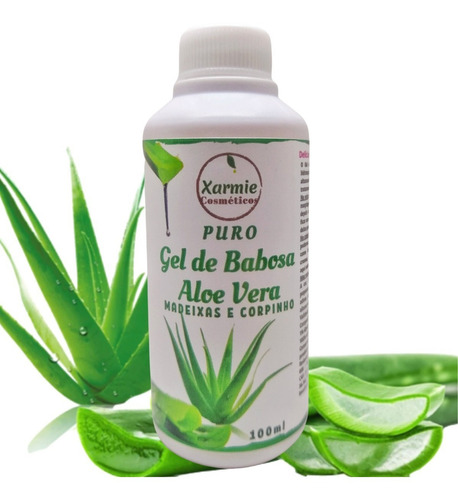 Puro Gel De Babosa Aloe Vera Natural Prensado Frio - 100ml