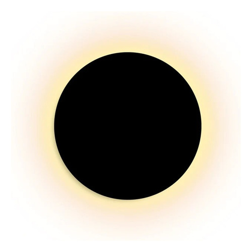 Aplique Led Eclipse Negro Led 15w Ø45cm Luz Calida -mac 
