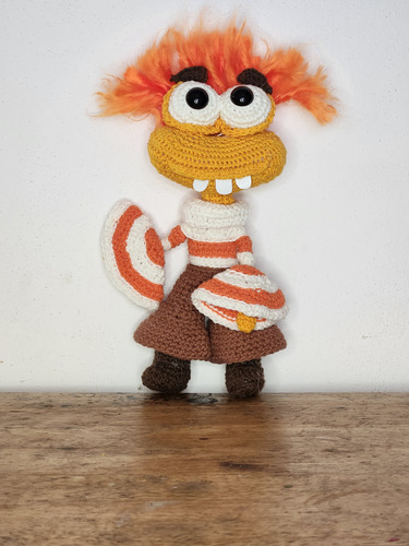 Ansiedad: Amigurumi Del Personaje De Intensamente 24 Cm