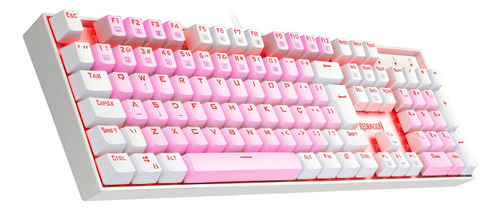 Redragon Mitra Single Color Rosa E Branco Switch Azul