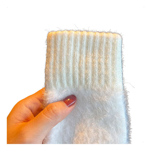 Guantes Invierno Mujer Mitones Sin Dedos Abrigados Elasticos