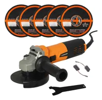 Comprar Amoladora Angular 720w 220v 115mm + Pack 5 Discos De Corte