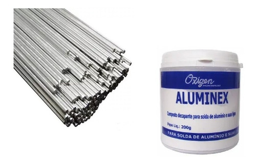    Vareta Alumínio 4047 Ox12 4,0 5/32 500g + Aluminex 200g