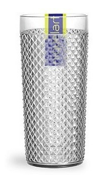 Imagem 3 de 4 de Kit 6 Copos Diamante Luxo 500ml Acrílico Crystal Suco Água