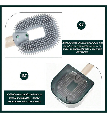 Cepillo De Baño Con Cepillo De Silicona Para Inodoro