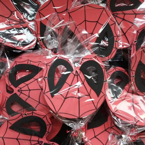 Máscara En Goma Eva Hombre Araña X10 Unidades Variado Mascara