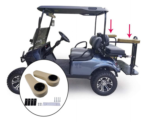 Juego De 2 Cojines Del Reposabrazos Del Asiento Marrón