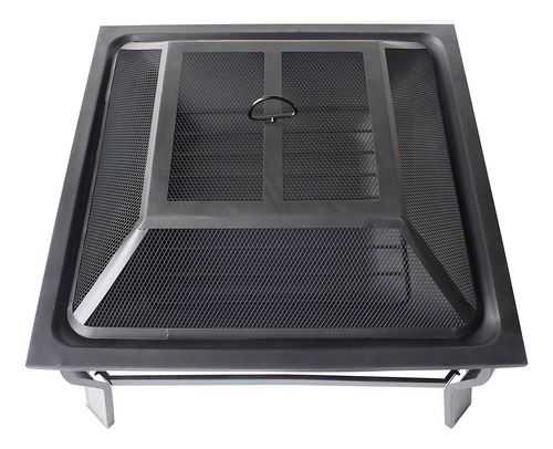 Mainstays Fogata De Leña Jardin Exterior Moderna Cuadrada 76cm , Greyson 30 Incluye Cubierta