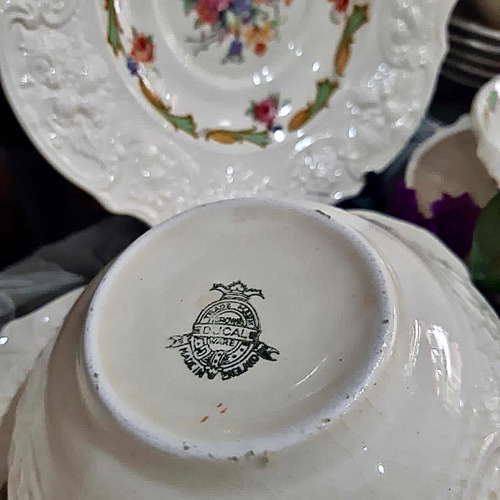 4 Platitos Y 8 Compoteras Loza Inglesa Crown Ducal Ware