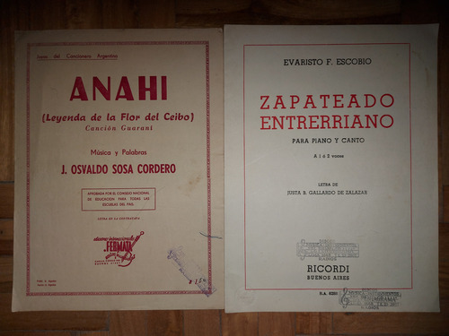 Imagen 7 de 10 de Antiguas Partituras De Folklore. Lote De 13. Ian 473