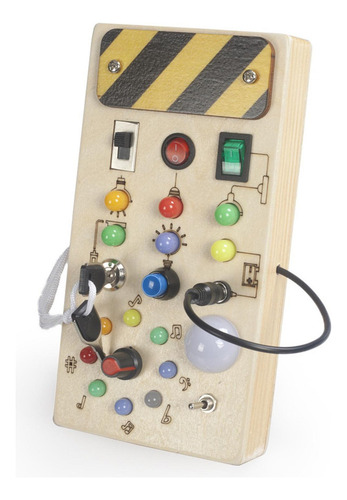 Placa Sensorial De Led De Madeira Habilidades Motoras