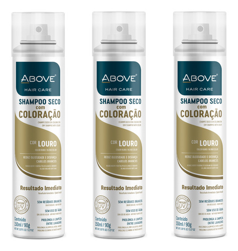 Kit Shampoo A Seco Com Coloração Louro Above 3 Undidades