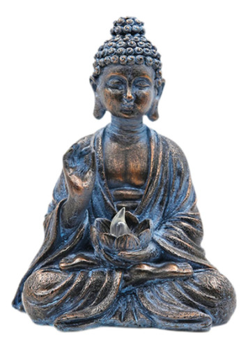 Buda Statue Art Craft With Solar Light Decorative Desk