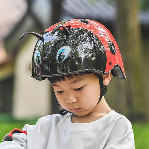 Casco De Bicicleta Para Niños 3d Ladybug, Casco De