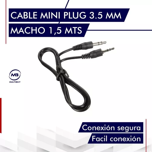 CONEXION JACK 3.5 stereo Macho / macho 1,5 mts