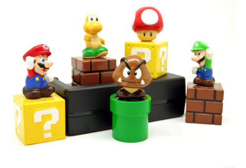 Figuras De Super Mario Bros Y Sus Personajes - 5 Figuritas