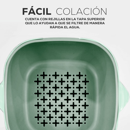 Escurridor Colador Doble Plástico Frutas Y Verduras