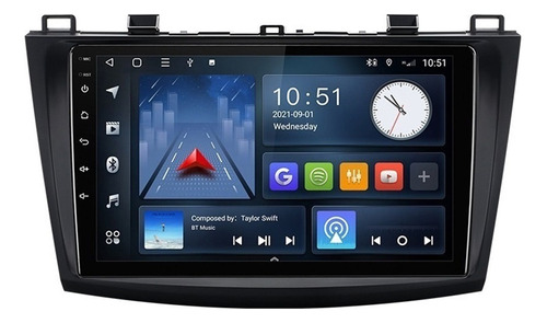 Estéreo Mazda 3 2010-2012 Android Gps Carplay 2+32g Wifi