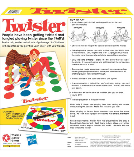 Twister Clásico Con Diseño Retro Y Rueda Giratoria...