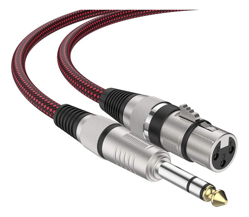 Cable Xlr Hembra A 1/4  Trs De 6 Pies, 2 Unidades, Cable De