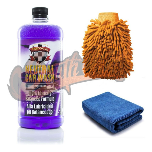 Kit Lavado Auto Ternnova Shampoo 0.5l + Manopla + Microfibra