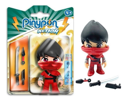 Pinypon Action Ninja Pañuelo Rojo Con Accesorios Premium