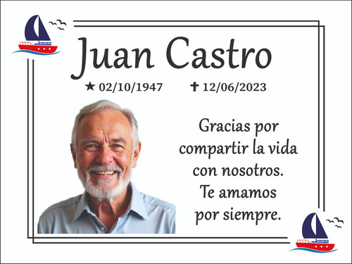 Placa Cementerio Recordatoria Homenaje Lápida Nicho Fúnebre Placas Cementerio Recordatoria Nicho Placa Mortuoria
