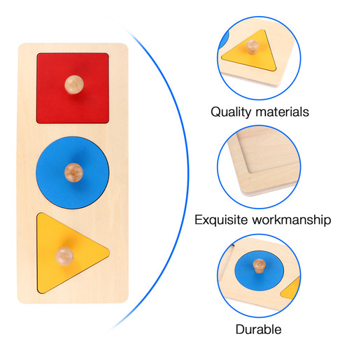 Juguete Matemático Montessori Con Forma Geométrica De Madera