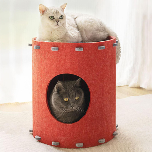 Cama Para Gatos Para Gatos De Interior, Nido De Gato De Tela