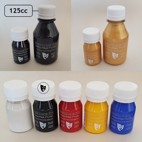 Imagen 1 de 1 de Body Paint Al Agua Maquillaje Titi 125cc - Negro