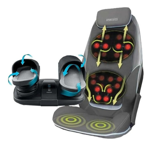 Combo Respaldo Masajeador Homedics Cbs 1800 + Pies Shiatsu