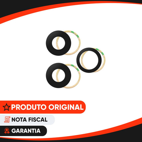 Imagem 2 de 7 de Kit 3 Lente Vidro Camera Traseira iPhone 12 Pro Max Original