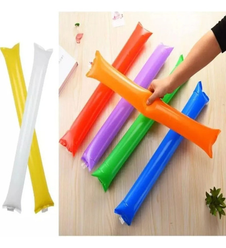 Colores Aplaudidores Inflabes Sin Impresión 30 Pares/60pcs Azul
