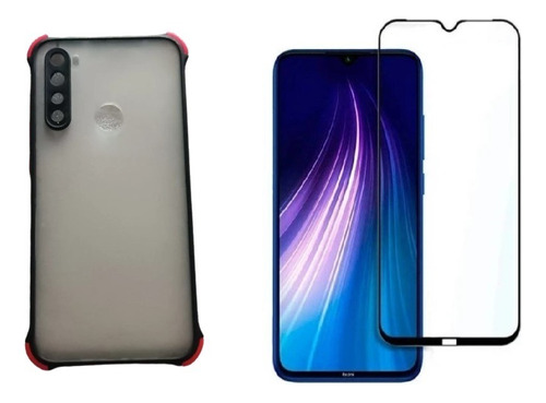  Funda Protectora  + Vidrio Templado Xiaomi Redmi Note 8 