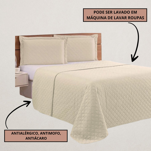 Colcha Basics 1,60 X 2,40 Solteiro Marfim