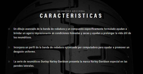 Imagen 4 de 5 de Cubierta Dunlop Moto D402 Mh90-21 Harley #249023