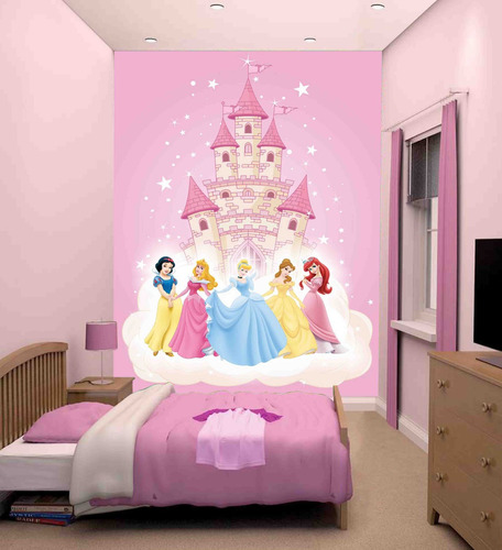 Papel De Parede Princesas Disney Infantil 7,5m² Ndp42