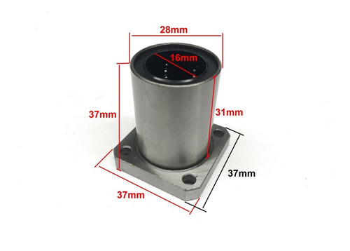 8 Peças Rolamento Linear Com Flange Lmk16uu Para Eixo 16mm