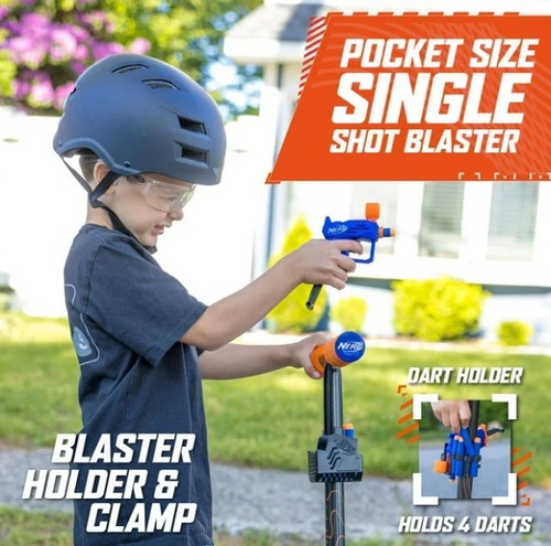 Scooter Nerf+blaster Con 4 Dardos Niño Soporta Hasta 185 Lb Color Azul