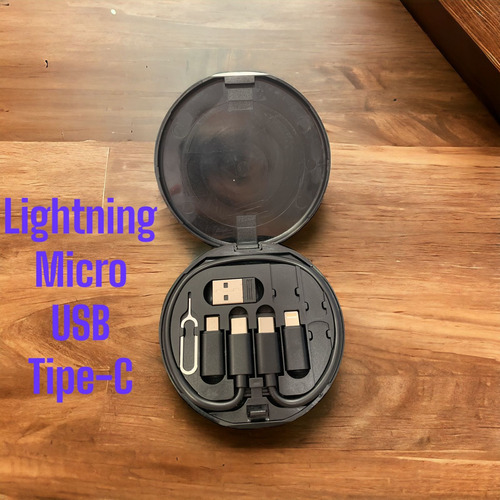 Cabo De Cel/dados Adaptador Lightning Micro Usb Type-c Kit