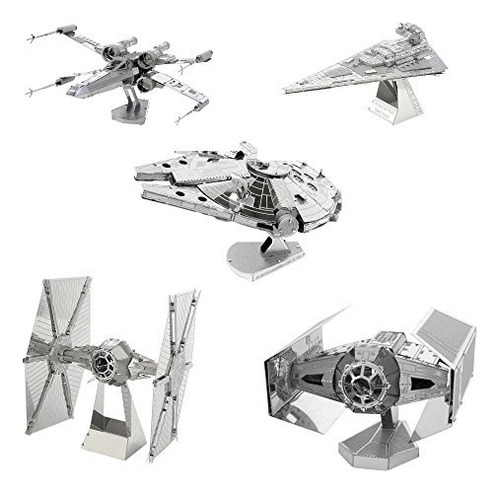 Juego De 5 Modelos De Star Wars De Metal Earth 3d Millennium