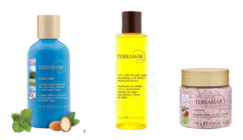 Shampoo Anticaspa+oleo 98 Ml+exfoliante Capilar Terramar