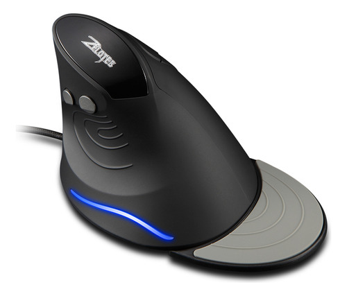 Ratón Óptico Con Cable Zelotes T-30, Ratón Vertical, Cable U