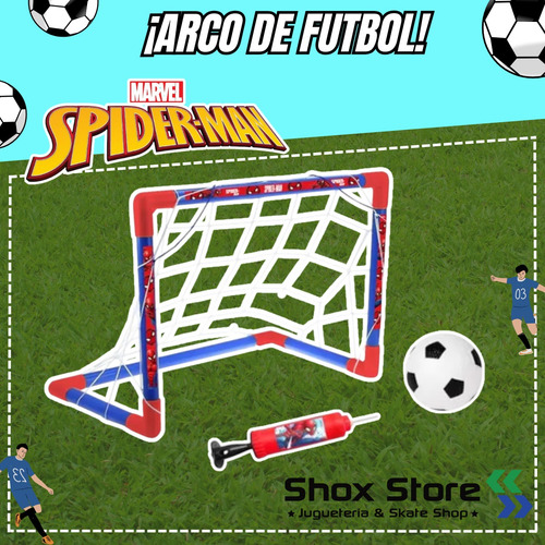 Arco Futbol Infantil Arco Pelota Inflador Spiderman Marvel