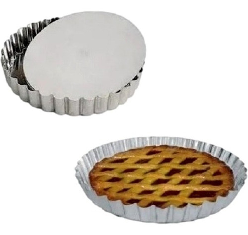 Molde Para Torta Pastafrola Aluminio Rizada Desmontable 16cm