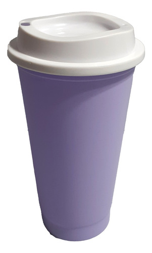 Vaso Plástico Con Tapa Tipo Café 