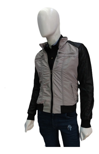 Imagen 4 de 8 de Chamarra Para Hombre Ligera Casual Vinil Chaqueta Slim Fit