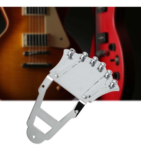 6 Cuerdas Guitarra Trapezoidal Tailpiece Bridge Metal Bass