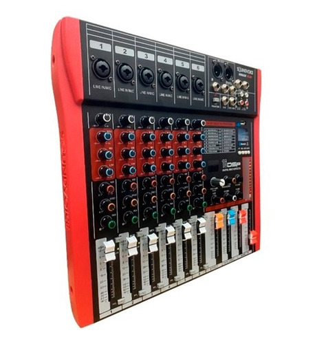Mesa De Som Interface 6 Canais Soundvoice Mr602 Rubi Usb